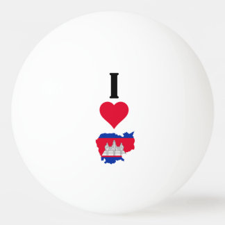 I Liebe Cambodia Vertical I Heart Country Flag Kar Tischtennisball