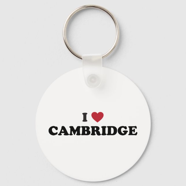 I Liebe Cambridge Massachusetts Schlüsselanhänger (Vorderseite)