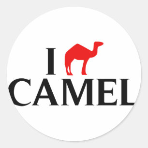 I Liebe Camels Runder Aufkleber
