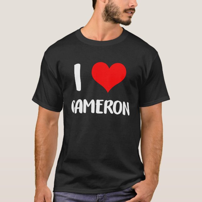 I Liebe CAMERON valentine sorry Ladys Typ Herz b T-Shirt (Vorderseite)