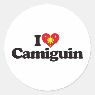 I Liebe Camiguin Runder Aufkleber