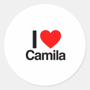 i Liebe camila Runder Aufkleber