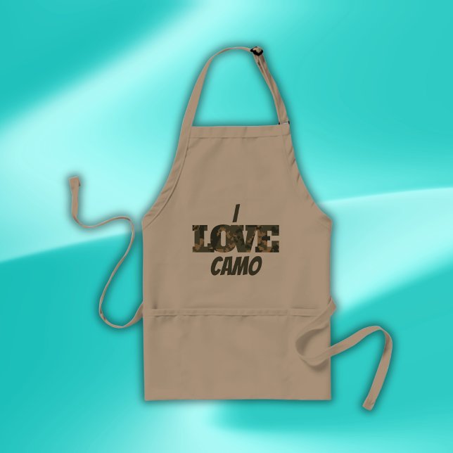 I Liebe Camouflage Green Brown | Schürze (Von Creator hochgeladen)