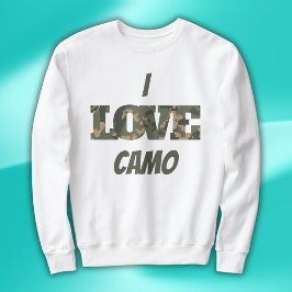 I Liebe Camouflage Green Brown | Sweatshirt