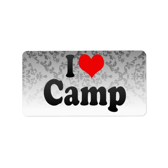 I Liebe Camp Adressaufkleber (Vorne)