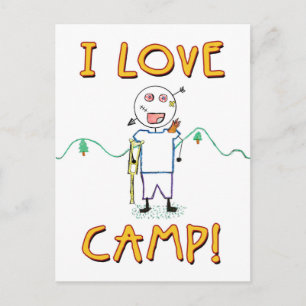 I Liebe Camp - Funny Kids Summer Camp Zeichnend Postkarte
