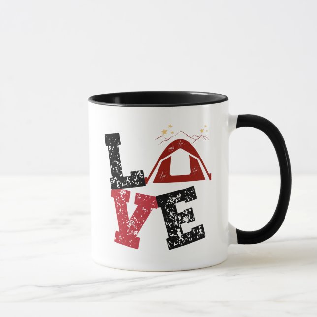 i Liebe Camping Campingplatz Kaffee Tasse (Rechts)