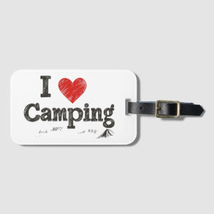 I LIEBE CAMPING GEPÄCKANHÄNGER