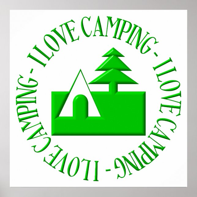 I LIEBE CAMPING POSTER (Vorne)