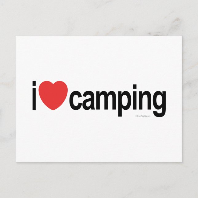 I Liebe Camping Postkarte (Vorderseite)