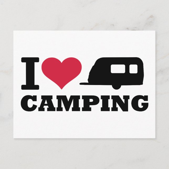 I Liebe Camping Postkarte (Vorderseite)