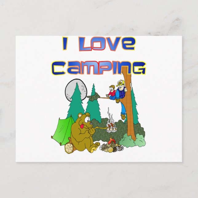 I Liebe Camping Postkarte (Vorderseite)