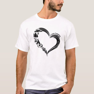 I Liebe Camping Symbole Herzinfarkt Camping Lebens T-Shirt