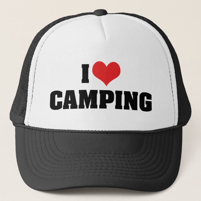 I LIEBE CAMPING TRUCKERKAPPE (Vorderseite)