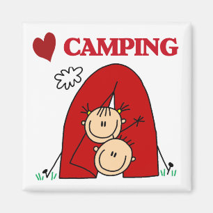I Liebe Camping Tshirts und Geschenke Magnet