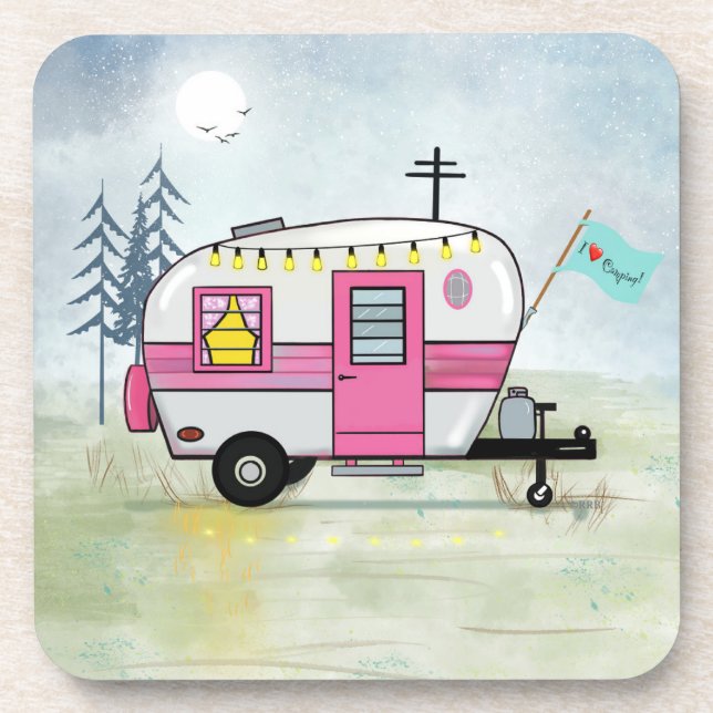 I LIEBE CAMPING UNTERSETZER (Vorderseite)