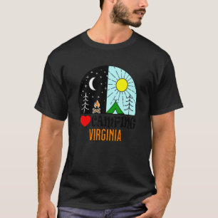 I Liebe Camping Virginia America Outdoor Nature Hi T-Shirt