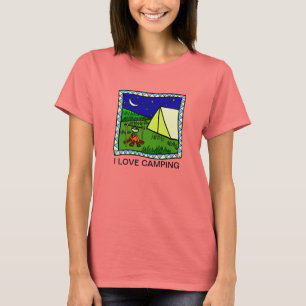 I LIEBE-CAMPINGS-ENTWURFS-T - SHIRT