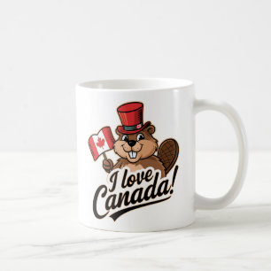 I Liebe Canada Beaver Design Kaffeetasse
