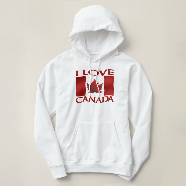 I Liebe Canada Hoodie Women's Canada Hoodie Jacket (Design vorne)
