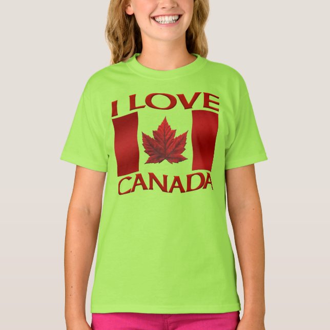 I Liebe Canada Jersey Canada Souvenir Sports Shirt (Vorderseite)