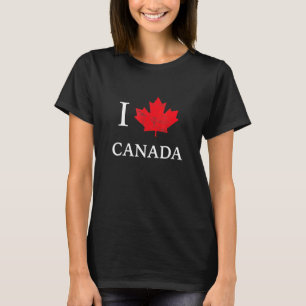 I Liebe Canada Maple Leaf Heart Canada Day T-Shirt