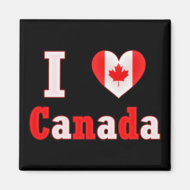 I Liebe Canada Maple Leaf Heart Magnet (Vorne)