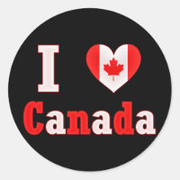 I Liebe Canada Maple Leaf Heart