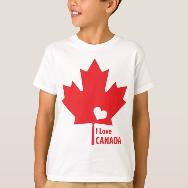 I Liebe Canada Maple Leaf T-Shirt (Vorderseite)