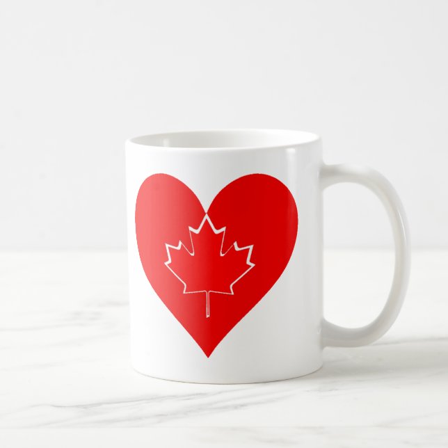 I Liebe Canada Patriotic Heart Mapleaf Tasse (Rechts)