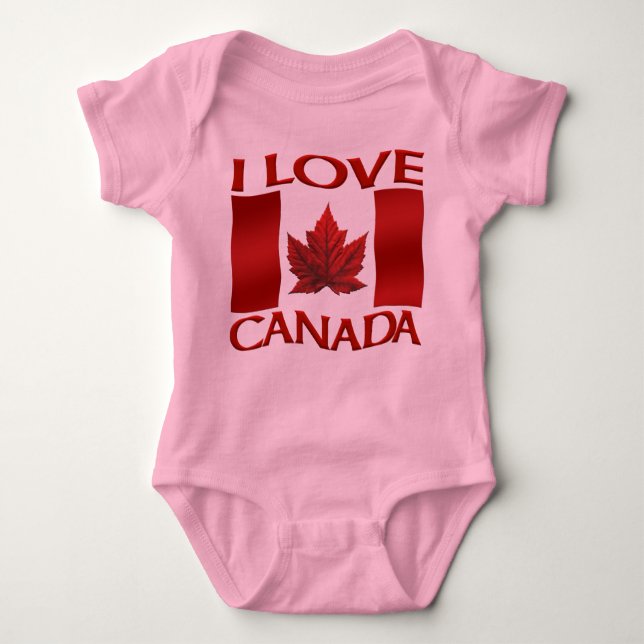I Liebe Canada Strampler Baby Canada One-Piece Shi (Vorderseite)
