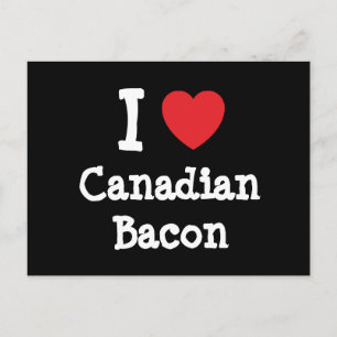 I Liebe Canadian Bacon Herzkranz T - Shirt Postkarte