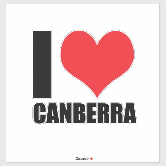 I Liebe Canberra Aufkleber (Blatt)