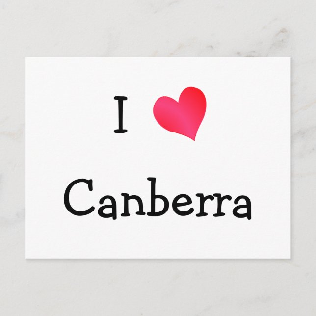 I Liebe Canberra Postkarte (Vorderseite)