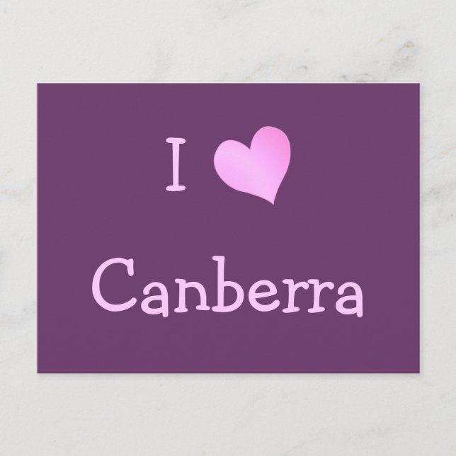 I Liebe Canberra Postkarte (Vorderseite)