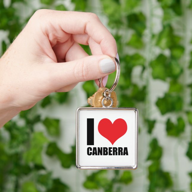I Liebe Canberra Schlüsselanhänger (Hand)