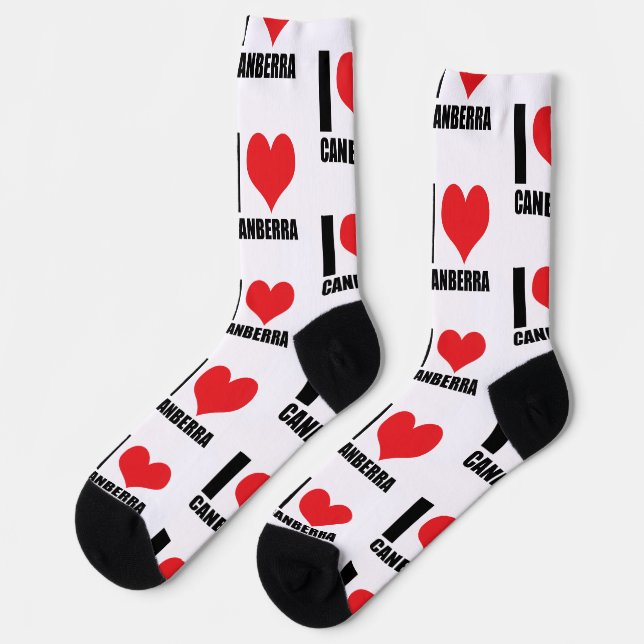 I Liebe Canberra Socken (Linkes Detail)