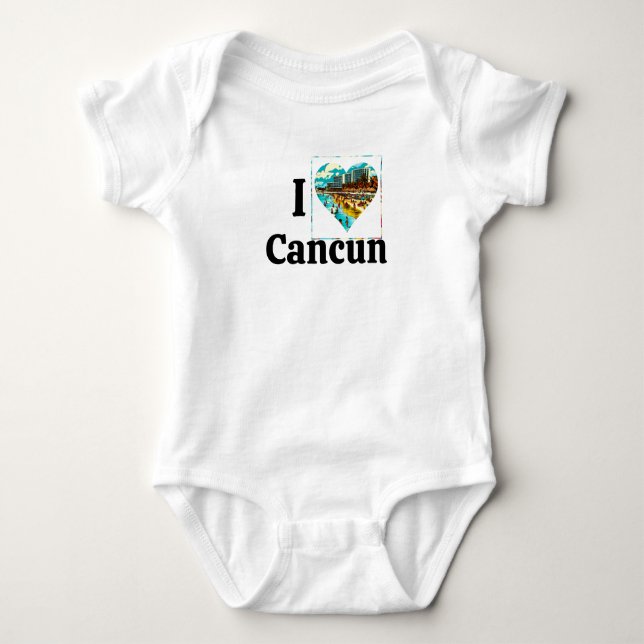 I Liebe Cancun, Mexiko T-Shirt (Vorderseite)