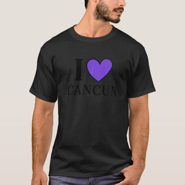I Liebe Cancun Mexiko Urlaub 2 T-Shirt (Vorderseite)