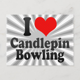 I Liebe Candlepin Bowling Postkarte