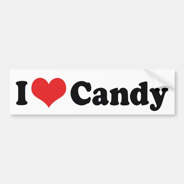 I Liebe Candy Autoaufkleber (Vorne)