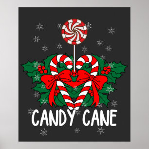 I Liebe Candy Cane T - Shirt Poster