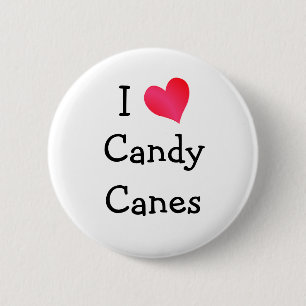 I Liebe Candy Canes Button