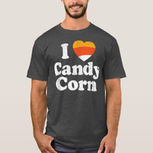 I Liebe Candy Corn Funny Halloween Retro 80er 70er T-Shirt