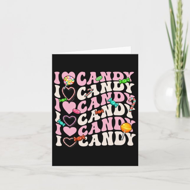 I Liebe Candy Halloween-Party Niedlich Trick oder  Karte (Vorderseite)