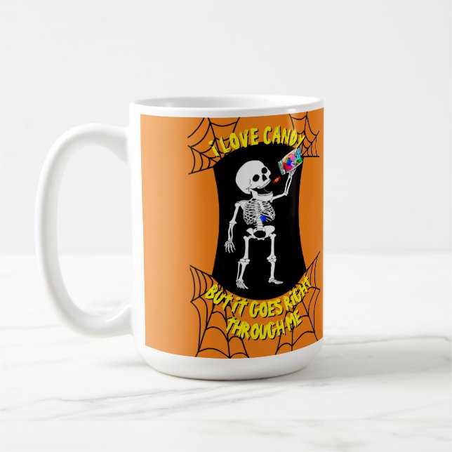 I Liebe Candy Skeleton Tasse (Links)