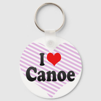 I Liebe Canoe Schlüsselanhänger