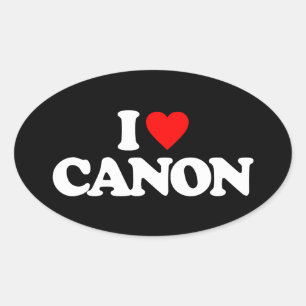 I LIEBE CANON OVALER AUFKLEBER
