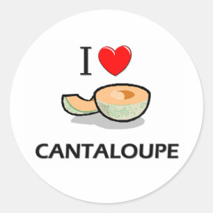 I Liebe Cantaloupe Runder Aufkleber