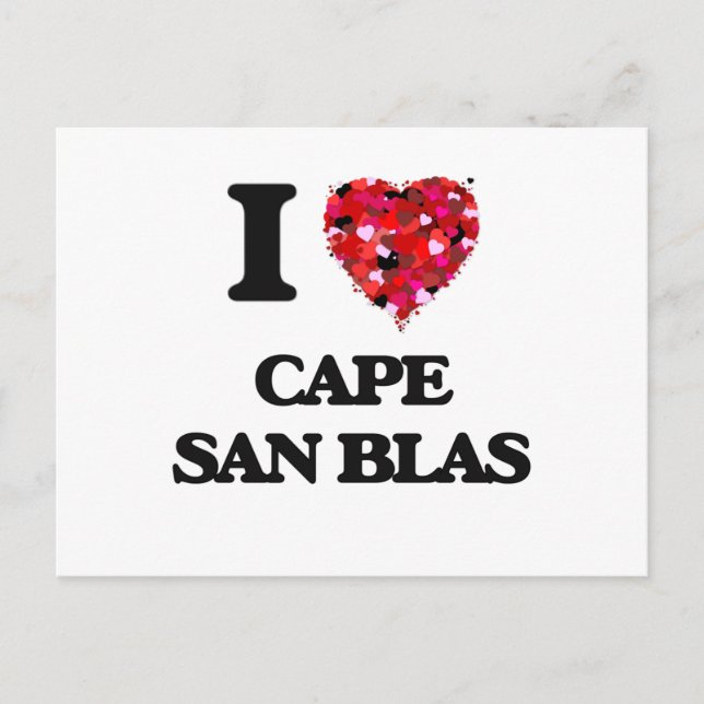 I Liebe Cape San Blas Florida Postkarte (Vorderseite)